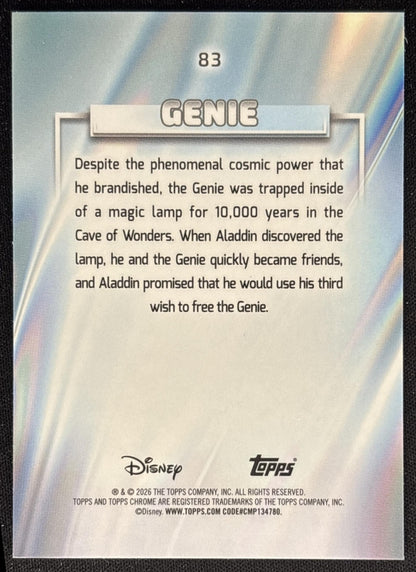 Genie 2026 Topps Chrome Disney Aladdin back