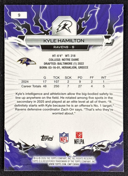 Kyle Hamilton 2025 Topps Resurgence Ravens