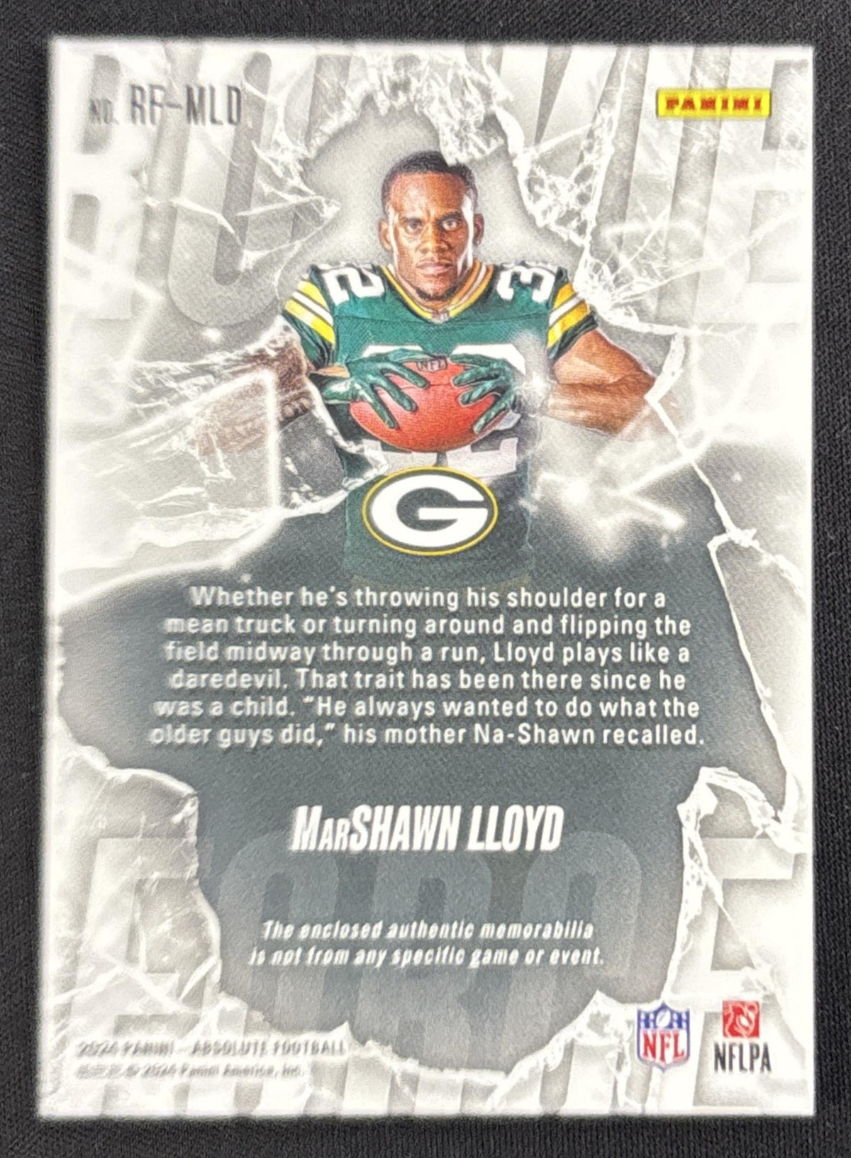 MarShawn Lloyd 2024 Panini Absolute Rookie Force