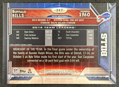 Buffalo Bills 2015 Topps Sports Trading Card