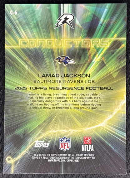 Lamar Jackson 2025 Topps Resurgence Conductors Ravens