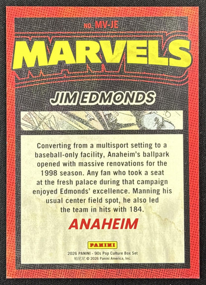 Jim Edmonds 2026 Panini 90s Pop Culture Marvels