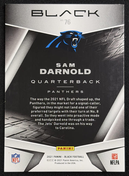 Sam Darnold 2021 Panini Black Copper /25 Panthers