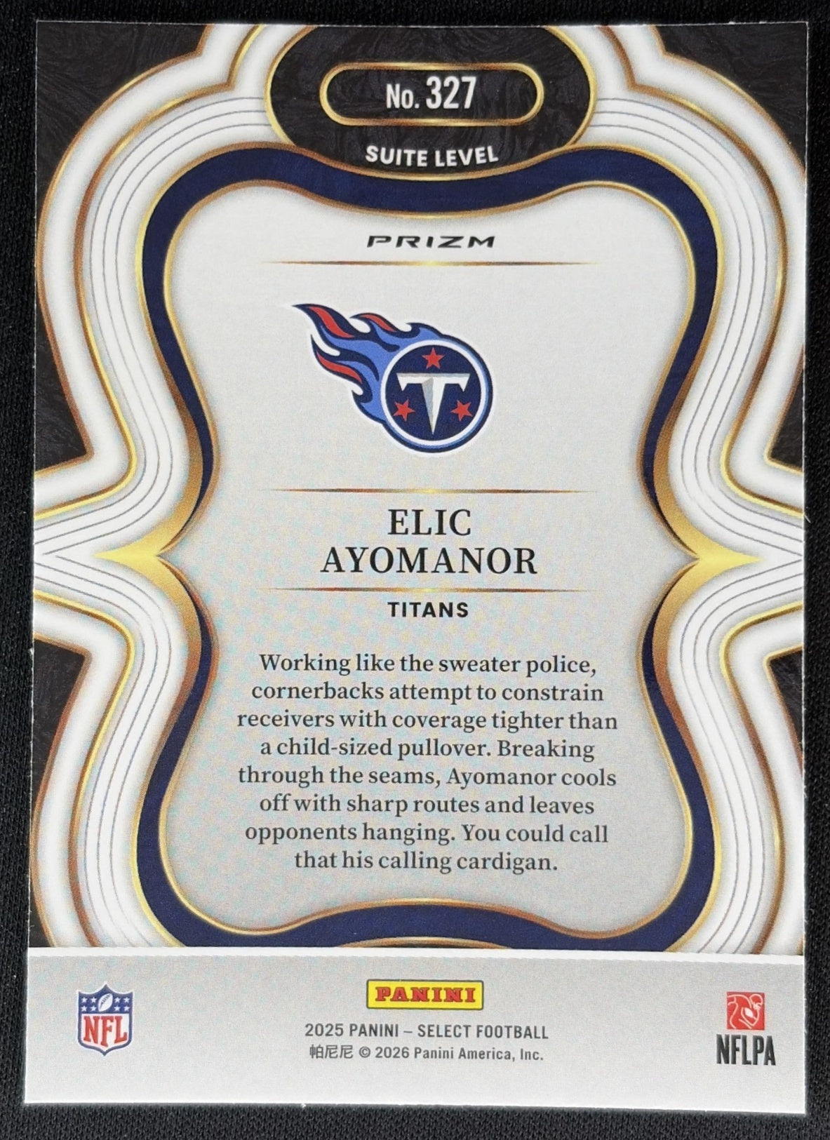 Elic Ayomanor 2025 Panini Select Suite Level Silver Prizm Titans Sports Trading Cards