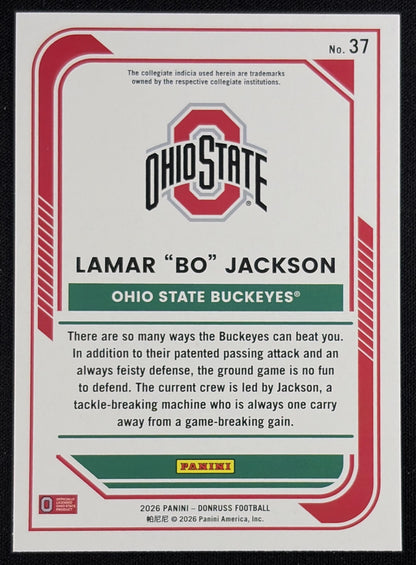Lamar "Bo" Jackson 2026 Panini Donruss Lighting Buckeyes