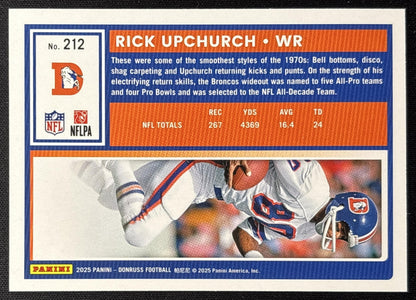 Rick Upchurch 2025 Panini Donruss Jersey Number /80 Broncos Sports Trading Cards