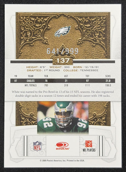 Reggie White 2009 Panini Donruss Classics /999 Philadelphia Eagles