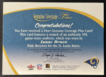 Isaac Bruce 2000 Fleer Tradition Genuine Coverage Rams