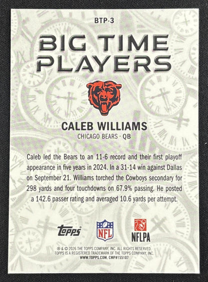 Caleb Williams 2026 Topps Big Time Players Bears