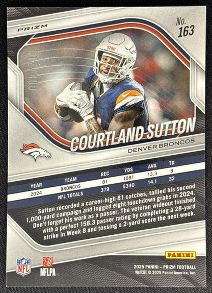 Courtland Sutton 2025 Panini Prizm Pandora /400 Broncos Sports Trading Cards
