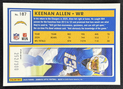 Keenan Allen 2025 Panini Donruss Optic Wave Prizm /300 Chargers