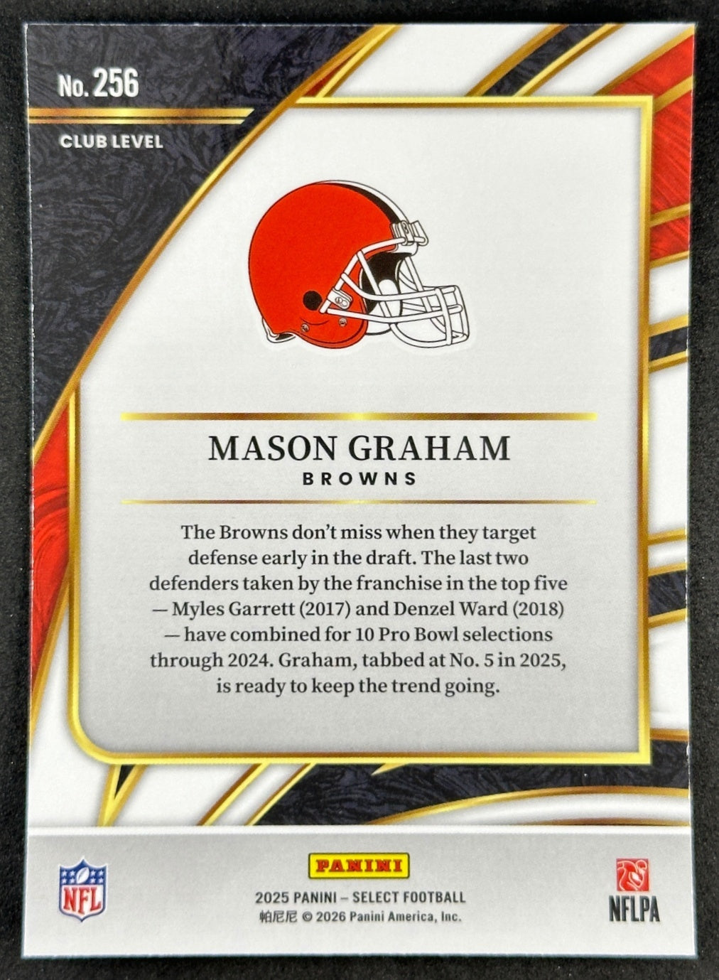 Mason Graham 2025 Select Club Level Browns