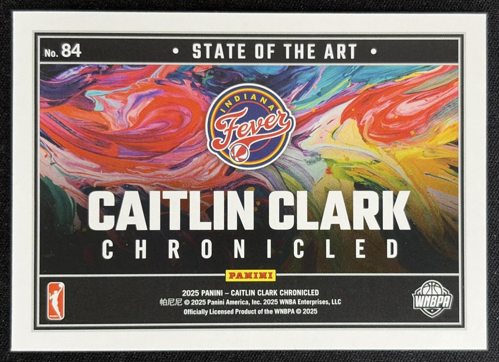 Caitlin Clark 2025 Panini Chronicled State of the Art Fever 84 Sports Trading Card