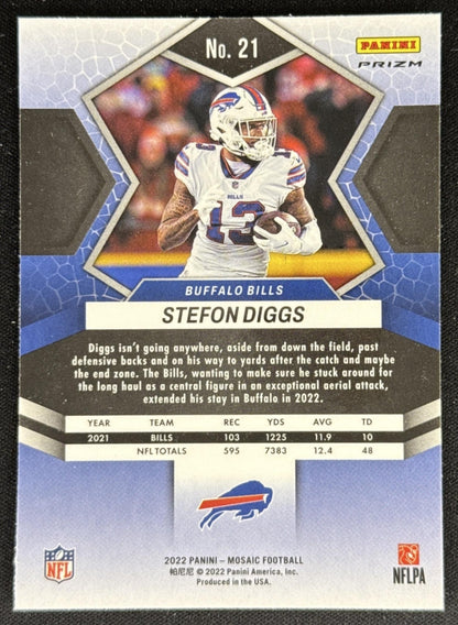 Stefon Diggs 2022 Panini Mosaic Bills Sports Trading Card