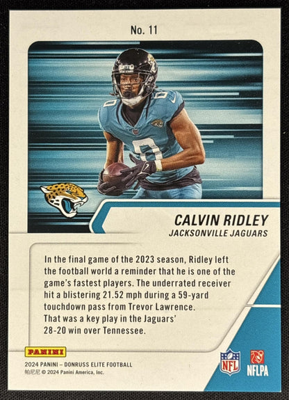 Calvin Ridley 2024 Panini Donruss Elite Full Throttle /349 Jaguars back