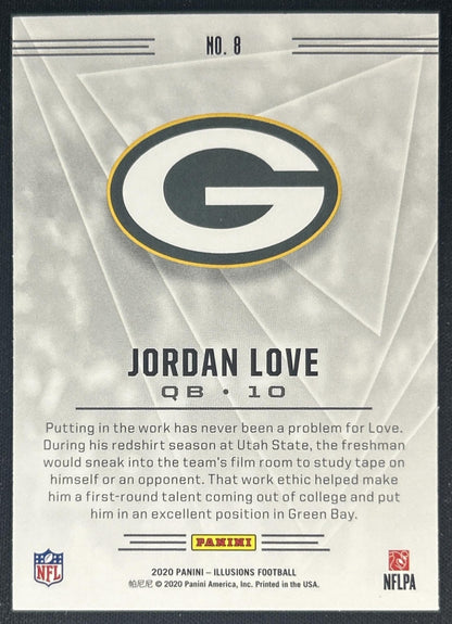 Jordan Love 2020 Panini Illusions Packers back