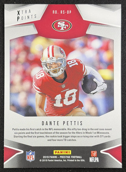 Dante Pettis 2019 Panini Prestige Rising Stars 49ers