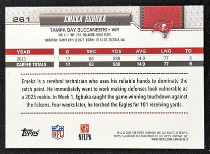 Emeka Egbuka 2026 Topps Flagship Fanatics Foil Buccaneers