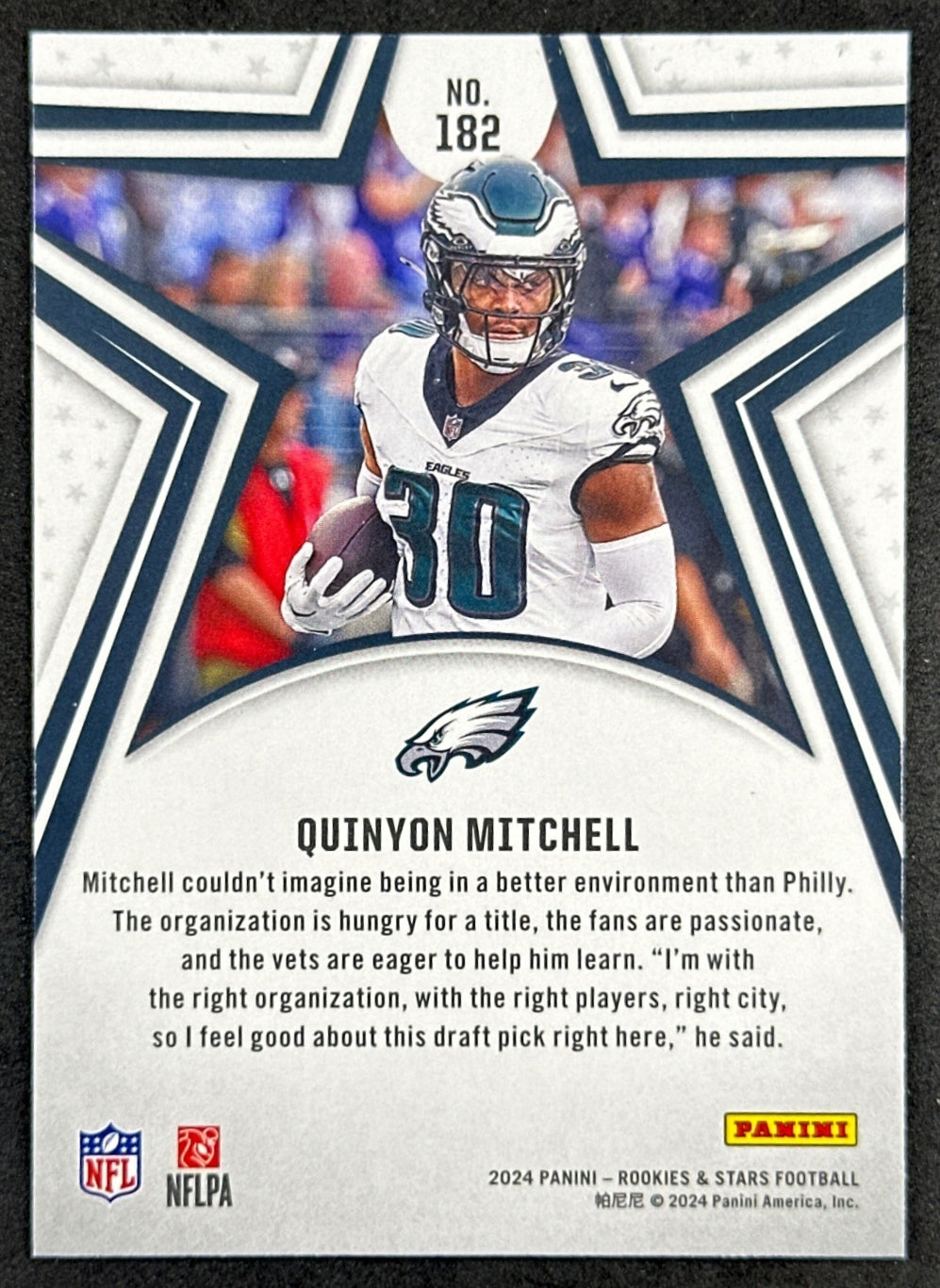 Quinyon Mitchell 2024 Panini Rookies & Stars Eagles Sports Trading Cards