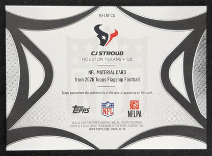 CJ Stroud 2026 Topps NFL Material Texans