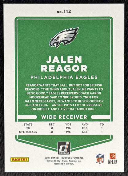 Jalen Reagor 2021 Panini Donruss Press Proof Premium Eagles Dolphins Sports Trading Card