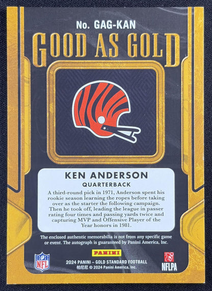 Ken Anderson 2024 Panini Gold Standard Good as /199 Bengals