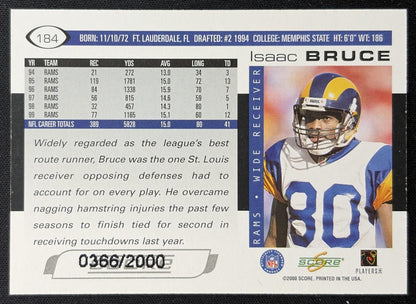 Isaac Bruce 2000 Score Scorecard /2000 Rams
