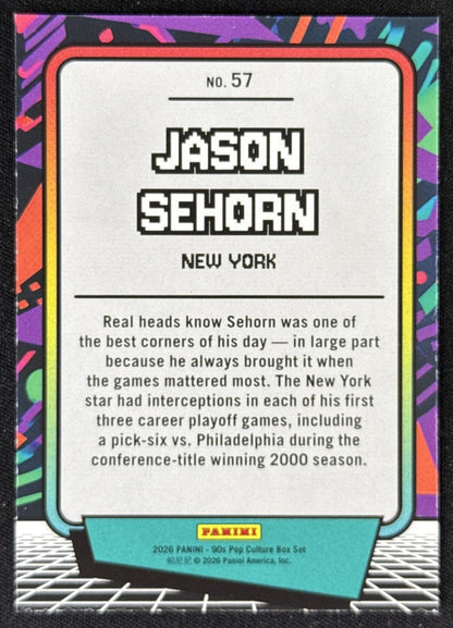 Jason Sehorn 2026 Panini 90s Pop Culture Sports Trading Card