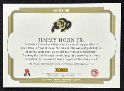 Jimmy Horn Jr. 2025 Panini National Treasures Collegiate Rookie Silhouettes /99 Buffaloes