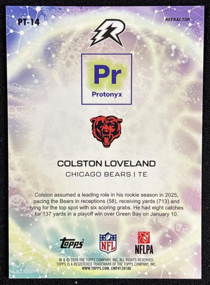 Colston Loveland 2025 Topps Resurgence Protonyx Refractor Bears