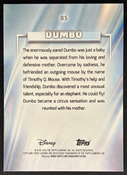 Dumbo 2026 Topps Chrome Disney back