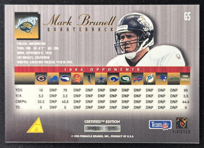 Mark Brunell 1995 Pinnacle Select Certified Jaguars