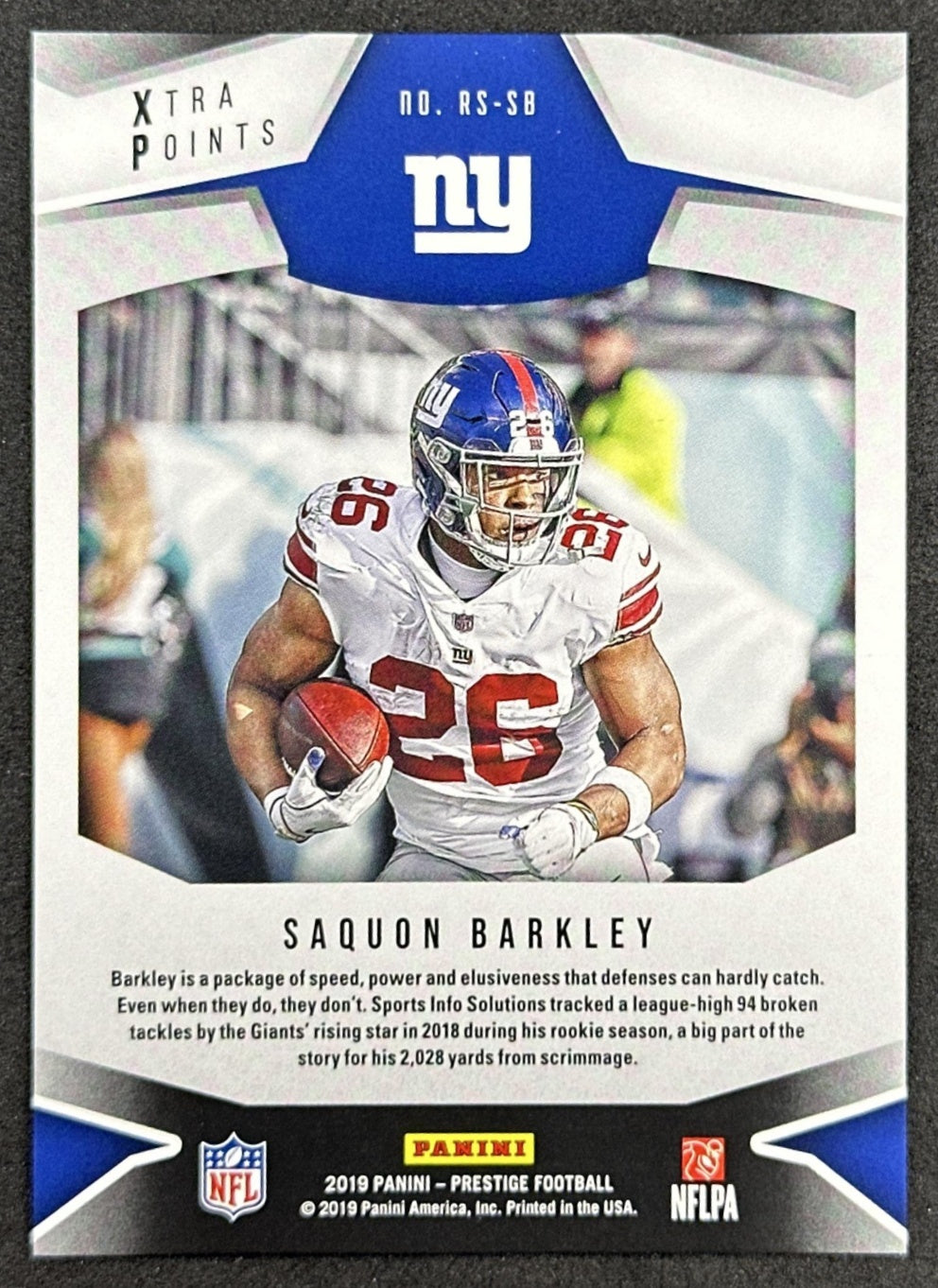 Saquon Barkley 2019 Prestige /50 Rising Stars Giants Eagles Sports Trading Cards