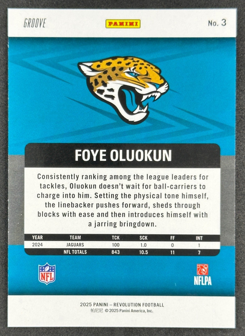 Foye Oluokun 2025 Revolution Groove Jaguars Sports Trading Cards