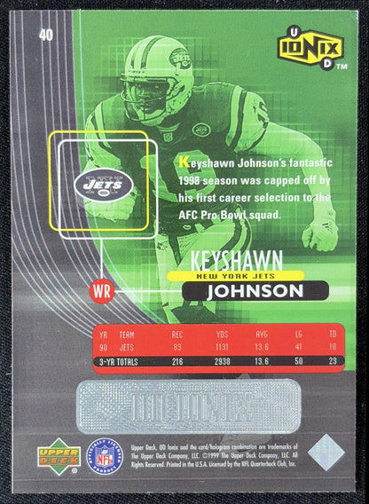 Keyshawn Johnson 1999 Upper Deck Ovation Jets