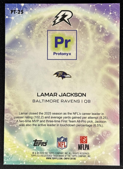 Lamar Jackson 2025 Topps Resurgence Protonyx Ravens