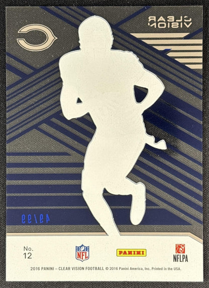 Jay Cutler 2016 Panini Clear Vision Blue /99 Bears back