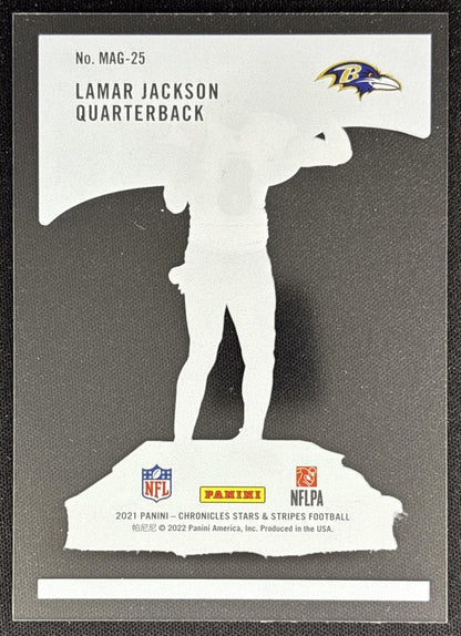 Lamar Jackson 2021 Panini Chronicles Magnitude Ravens back