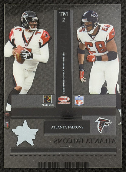 Alge Crumpler Michael Vick 2005 Leaf Rookies & Stars Ticket Masters Silver Season /750 Falcons