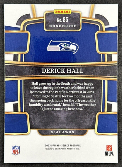 Derick Hall 2023 Panini Select Concourse Seahawks Back