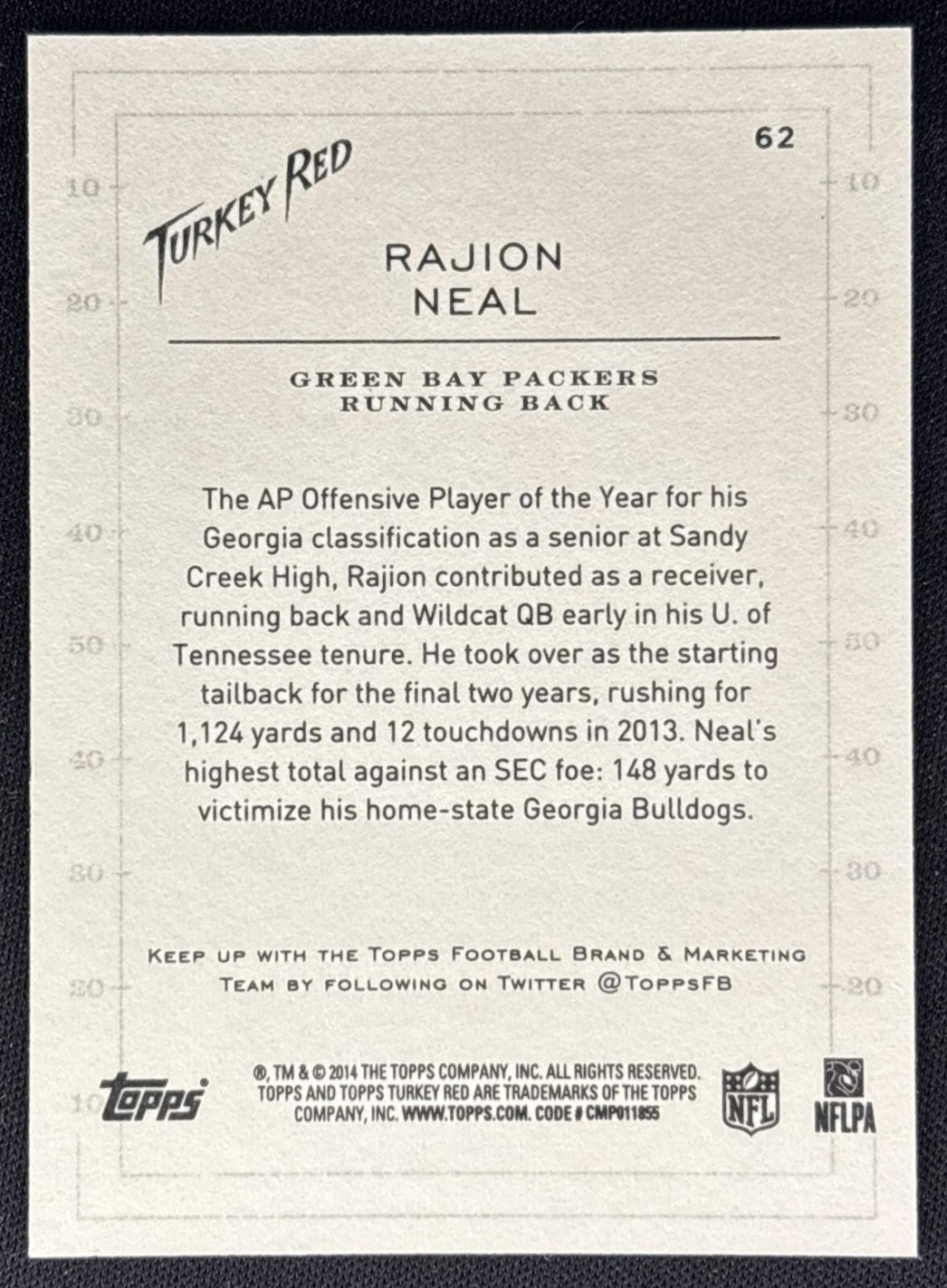 Rajion Neal 2014 Topps Turkey Red Packers Sports Trading Cards