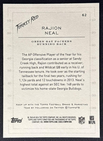 Rajion Neal 2014 Topps Turkey Red Packers Sports Trading Cards