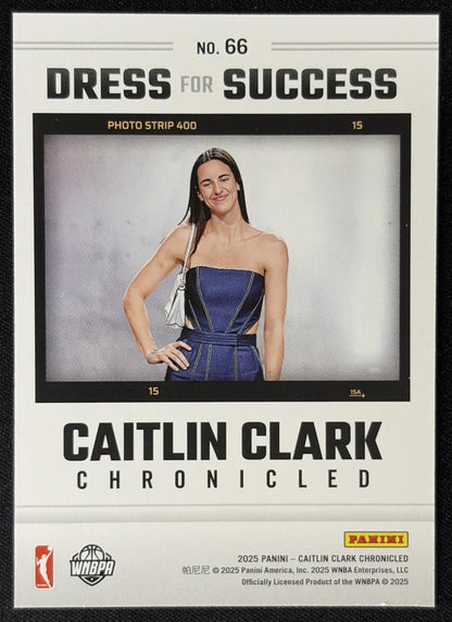 Caitlin Clark 2025 Panini Chronicled Dress For Success Fever 66 Sports Trading Card