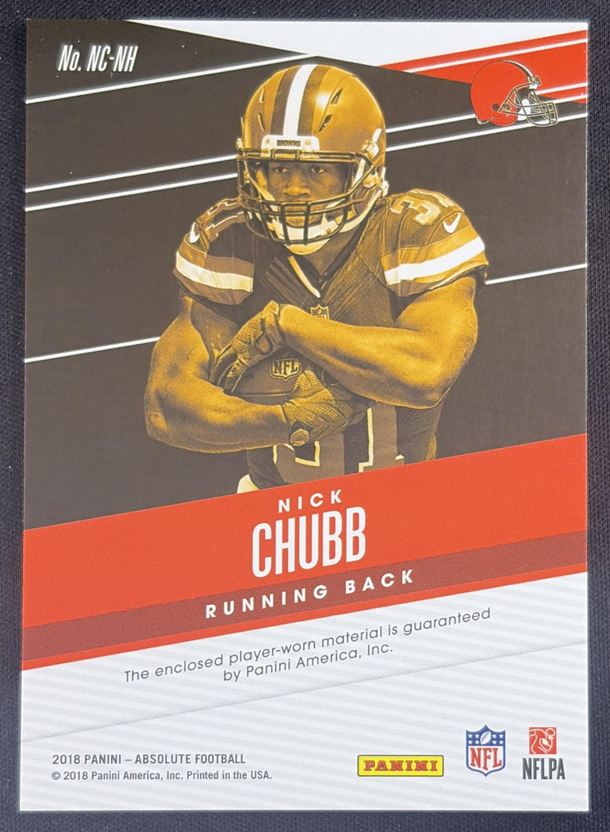 Nick Chubb 2018 Panini Absolute Newcomers Browns