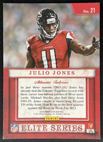 Julio Jones 2014 Panini Elite Series Silver Falcons - Back