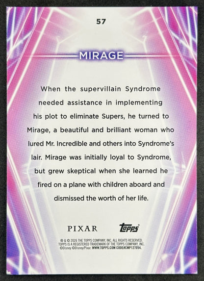 Mirage 2026 Topps Disney Neon The Incredibles Entertainment Cards