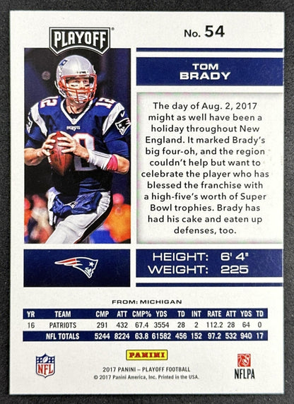 Tom Brady 2017 Panini Playoff Patriots