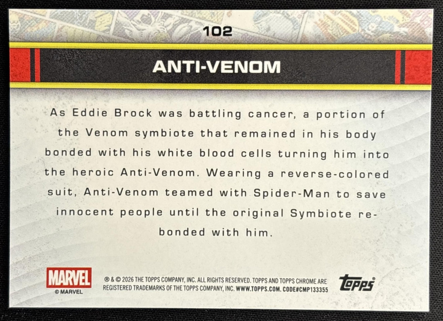 Anti-Venom 2026 Topps Chrome Marvel Comics