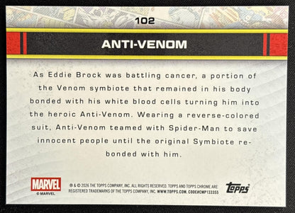 Anti-Venom 2026 Topps Chrome Marvel Comics