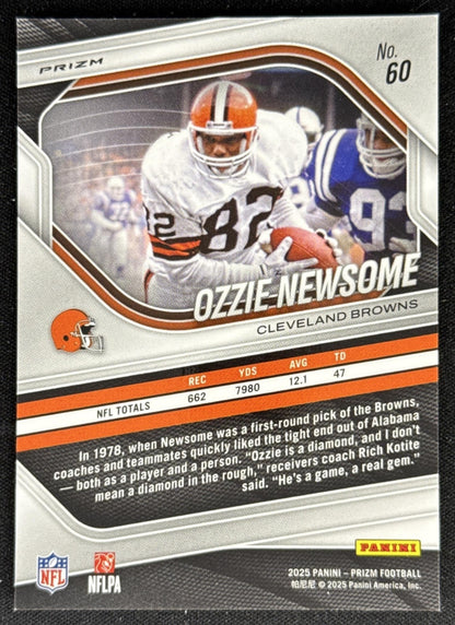 Ozzie Newsome 2025 Panini Prizm Red White & Blue Browns Sports Trading Card